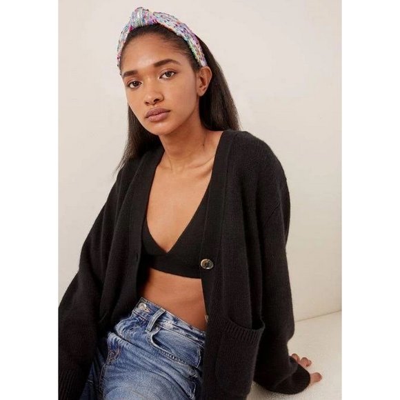 ? NEW Lele Sadoughi Shimmer Confetti Metallic Silver Knotted Headband ? main image 6